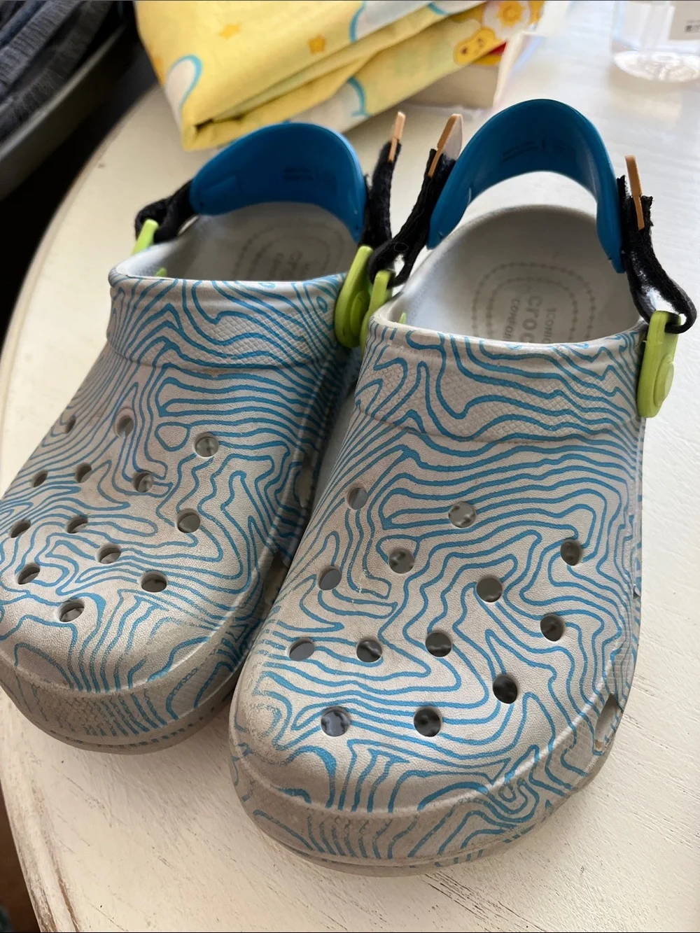 Crocs Kids Topographic Blue Size J 3